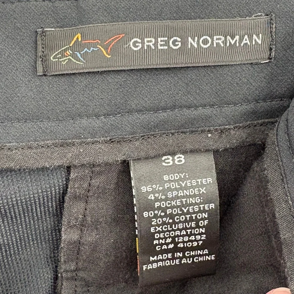 Greg Norman Mens Everbest Black Golf Shorts Size 38 Performance‎ Stretch